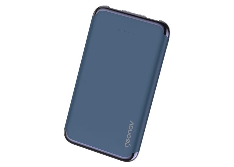 Geonav Power Bank, Carregador Portátil Universal 6.000mAh, 2 portas USB 2.1A, Led Indicador de bateria, PB6KMB, Azul