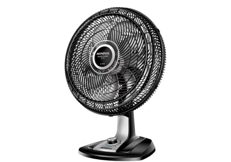 MONDIAL Ventilador 40cm Super Turbo 8 Pás, Preto/Prata, 140W, 110V – VTX-40-8P