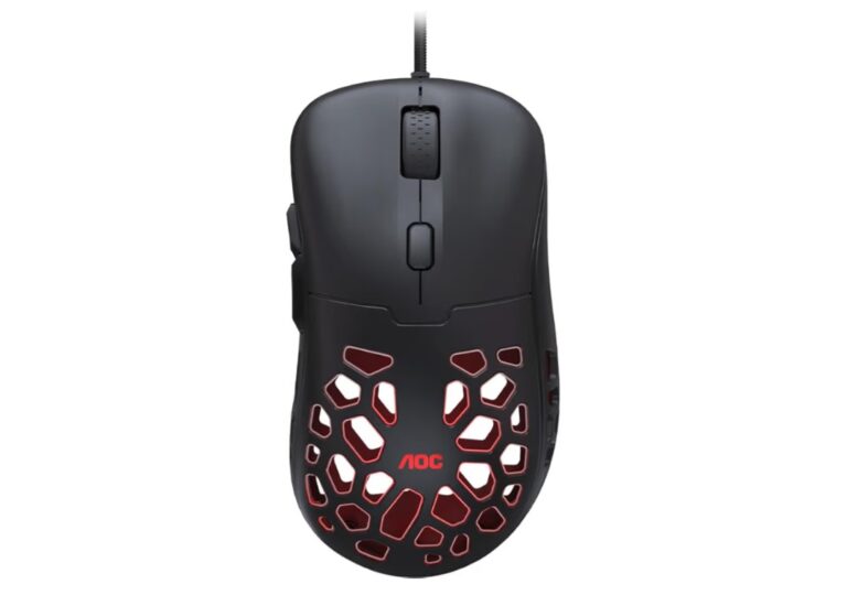 Mouse Gamer AOC GM510 ULTRALEVE 58g 16.000 DPI Pixart 3389 RGB 6 botões Macro Manager