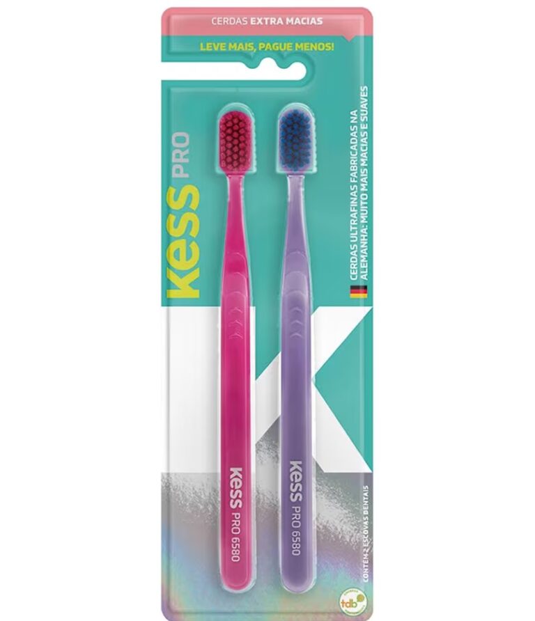 Kess Pack Com 2 Escovas Dentais Pro Extra Macias