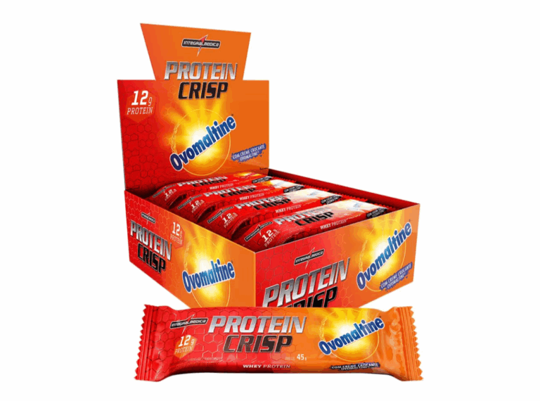 Integralmedica – Barra de Proteína Whey Protein Crisp Bar Ovomaltine – Snack Proteíco – Pré e Pós-Treino – 12 Unidades