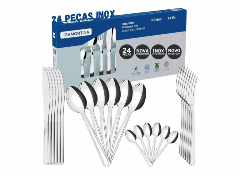 Jogo de Talheres Faqueiro Inox 24 Peças Búzios Tramontina