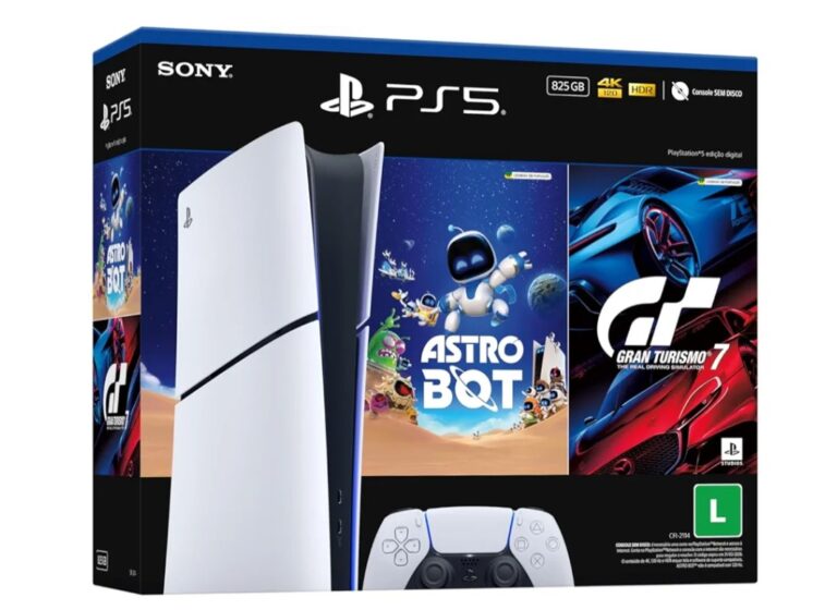 PlayStation®5 Slim Digital 825GB – Pacote ASTRO BOT e Gran Turismo 7