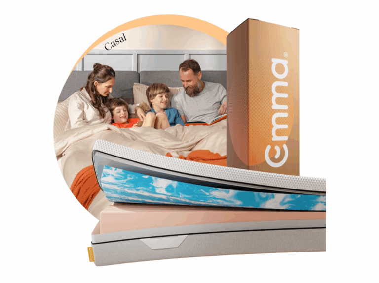 Colchão Casal Emma Duo Comfort – 10 anos de garantia, conforto de dupla face e suporte ideal para o seu corpo – 138x188cm.