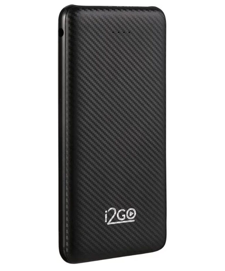 I2GO Carregador Portátil (Power Bank) 10000mAh 2 Saídas USB + 1 USB-C Preto i2GO Plus