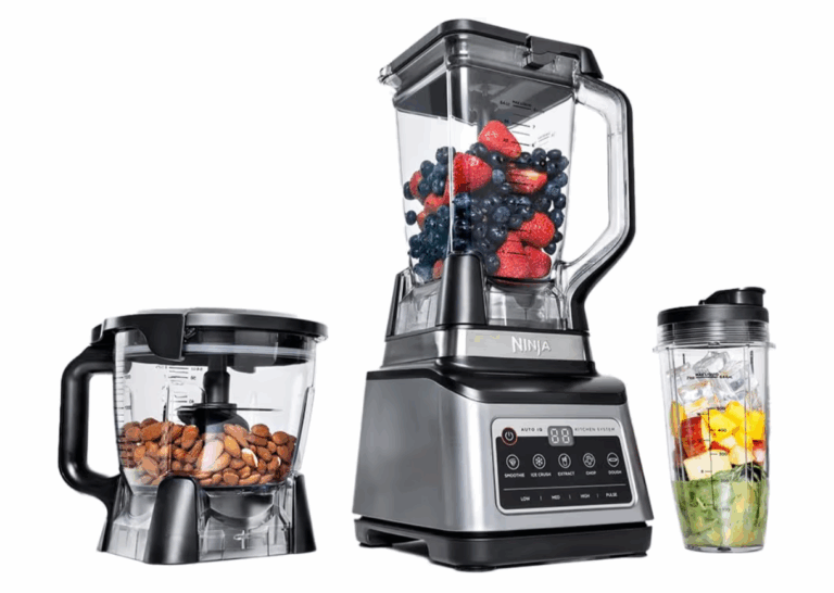 NINJA LIQUIDIFICADOR 1200 W, 5 Funções para Smoothies, Picar, Massa e Mais com Auto IQ, Jarra 2,2L, Jarra de Processador de 2L e 1 Copo para Levar, Preto