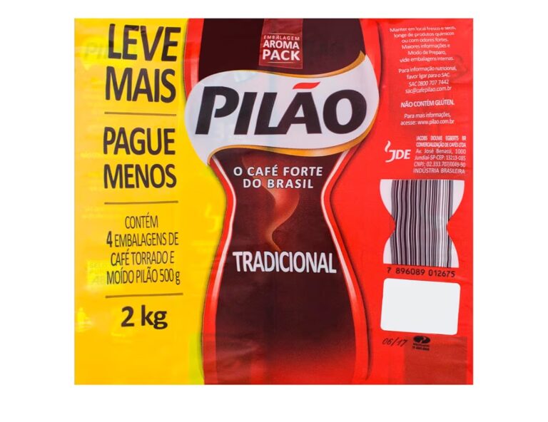 Pack Café Torrado e Moído a Vácuo Tradicional Pilão 500g 4 un. de 500g