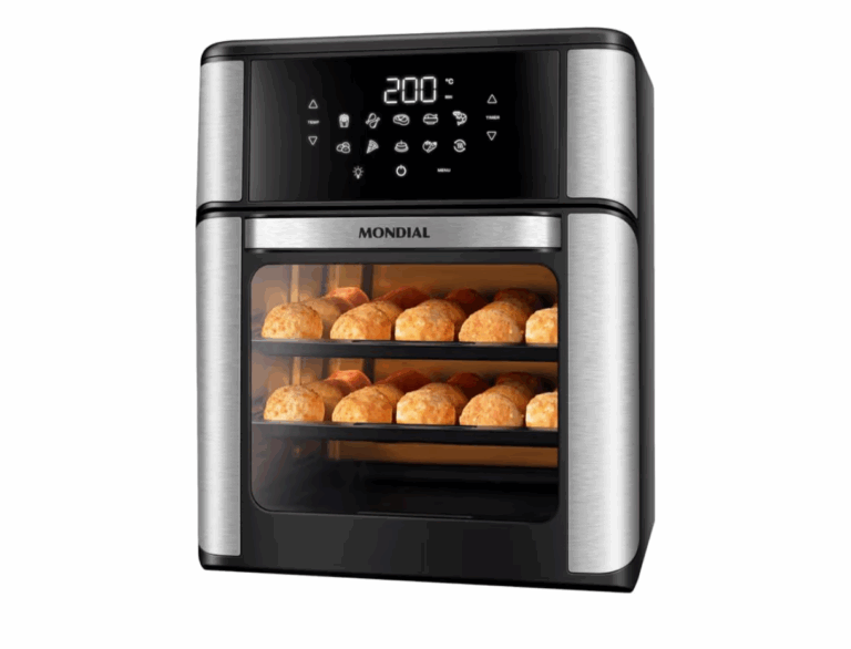 MONDIAL Fritadeira Air Fryer Forno Oven 12L, Preto/Inox, 2000W, 110V – AFON-12L-BI