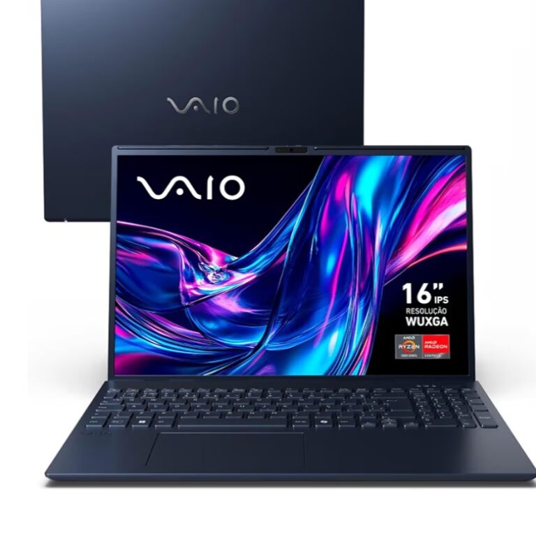 Notebook VAIO FE 16 AMD® Ryzen 5-5625U Windows 11 Home 12GB 512GB SSD 16″ IPS WUXGA Antirreflexo – Cinza Grafite