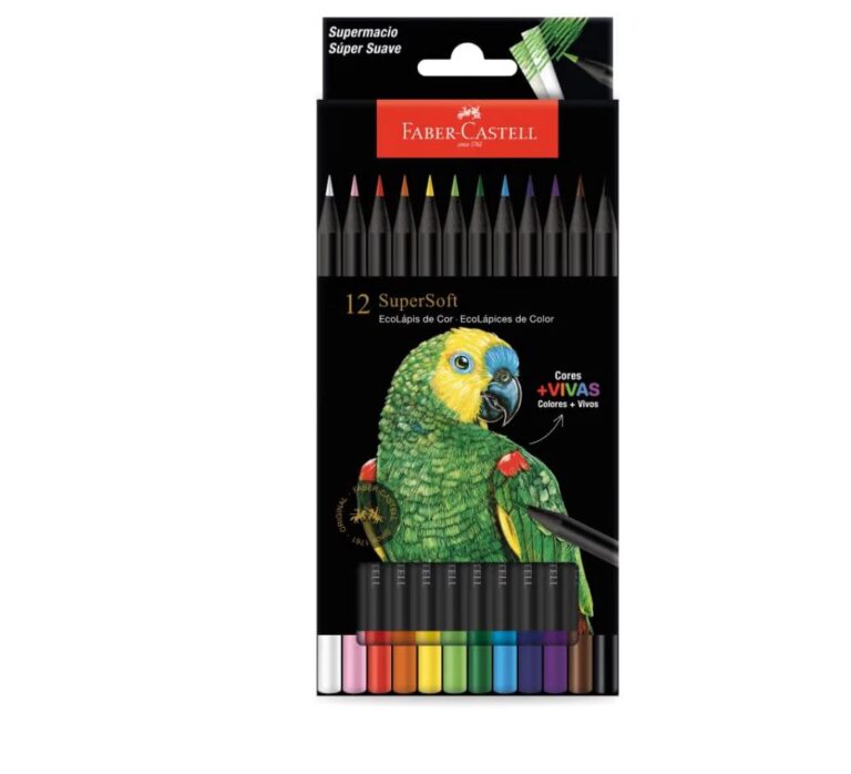 Lápis de cor Faber-Castell 12 cores EcoLápis Supersoft