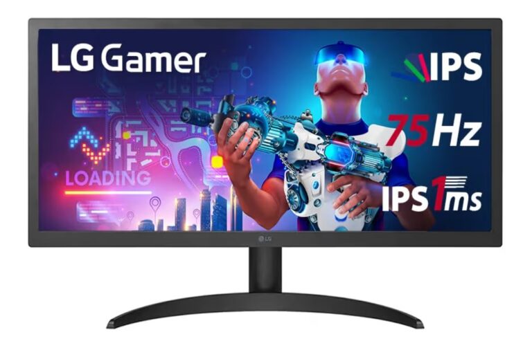 Monitor Gamer LG 25.7″ UltraWide Full HD 75Hz 1ms Preto 26WQ500-B.AWZM
