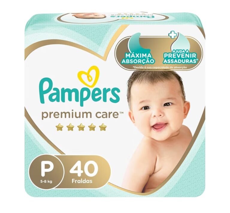 Fralda Pampers Premium Care P 40 unidades