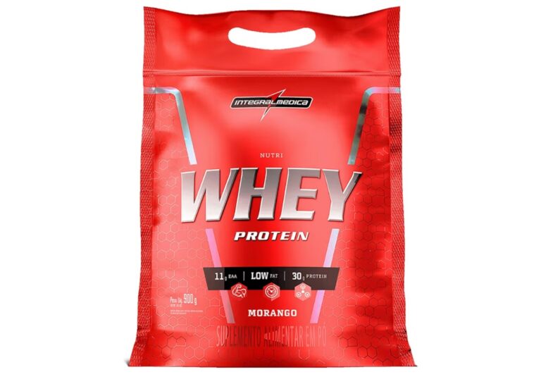 Integralmedica Hipercalórico NutriWhey Protein Morango 900g
