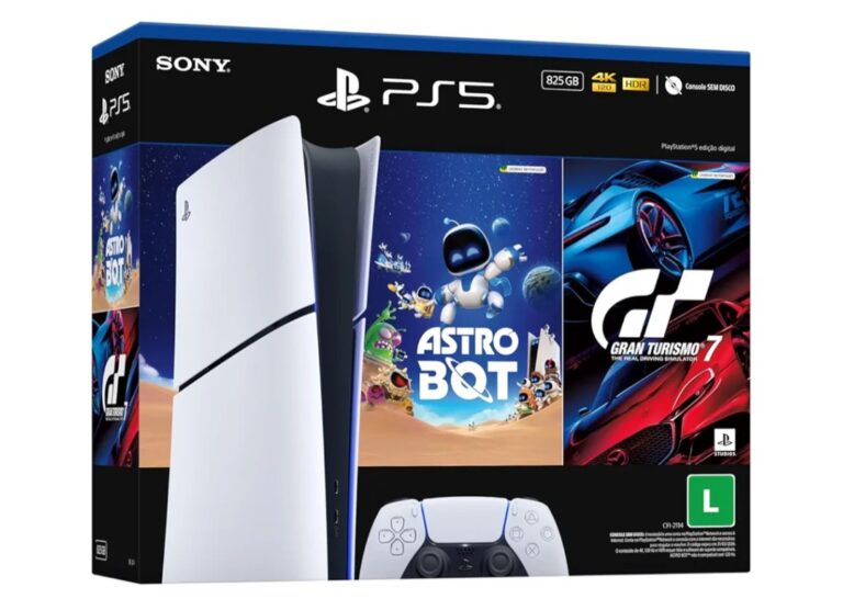 PlayStation®5 Slim Digital 825GB – Pacote ASTRO BOT e Gran Turismo 7