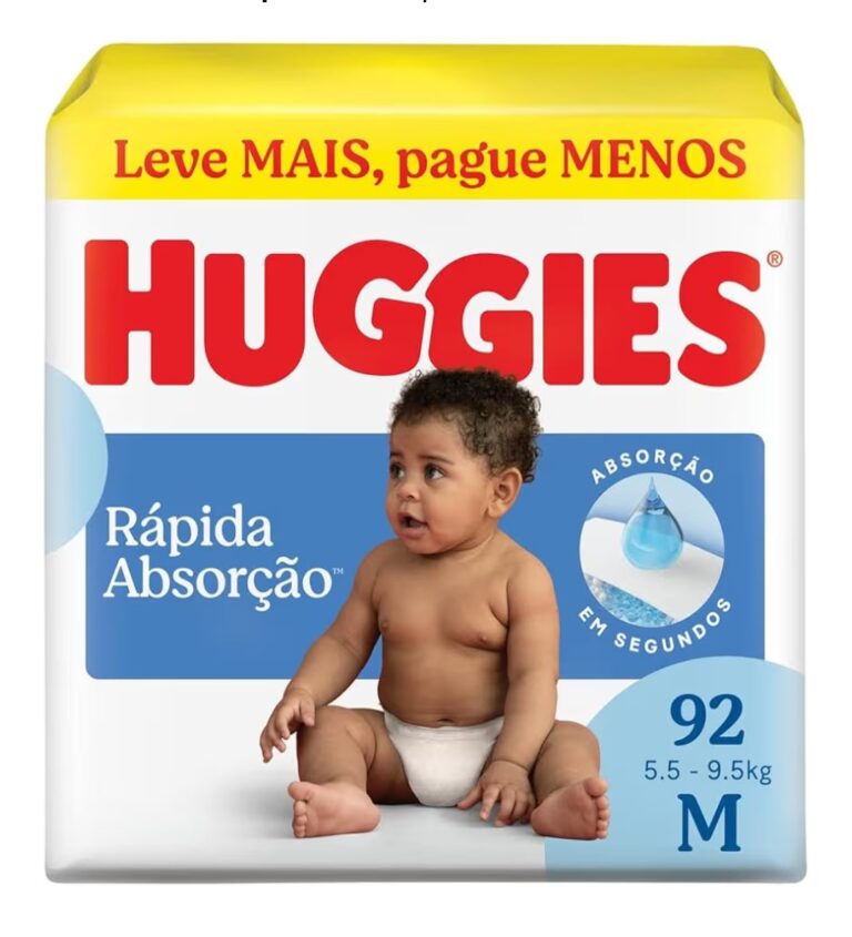 Fralda Huggies Tripla Proteção M 92 Unidades