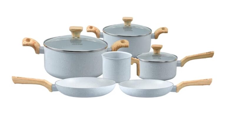 Mimo Style Conjunto de Panelas Antiaderente com Tampa e Cabo Soft Touch Pratic Cook 6 Peças – Grafite
