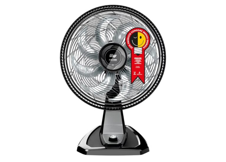 WAP Ventilador de Mesa e Parede 50cm FLOW TURBO, Tecnologia Silenciosa e Econômica, 8 Pás e 3 Velocidades, 180W 127v