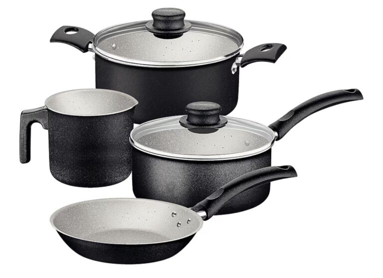 Jogo de Panelas Tramontina Turim em Aluminio com Revestimento Interno e Externo em Antiaderente Starflon Max Preto 04 Peças