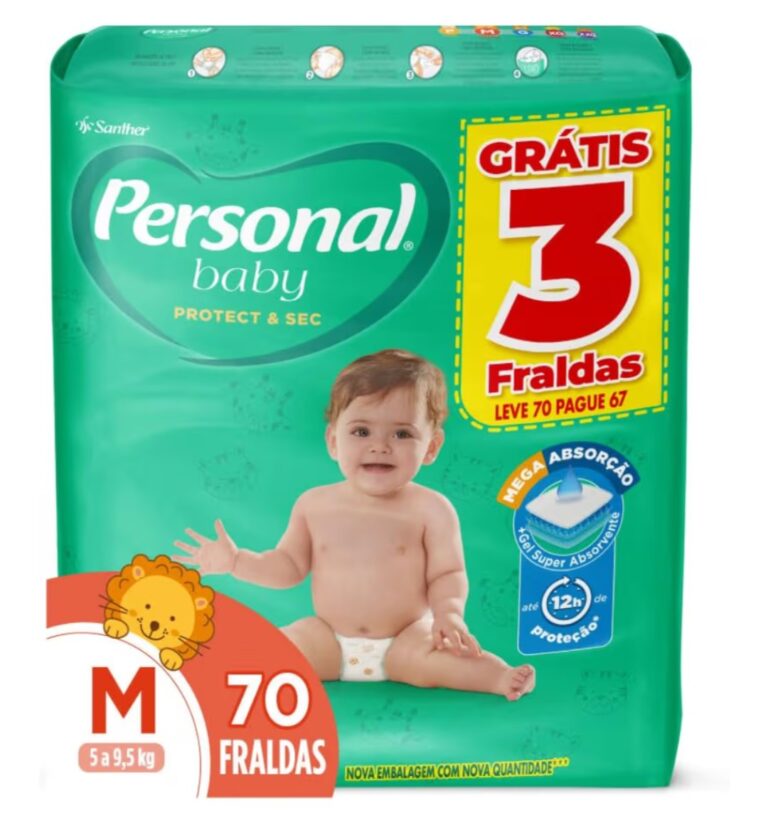 Fralda Personal Baby Protect&Sec M 70 Un