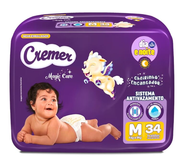 Fralda Cremer Econômica M 34 Unidades