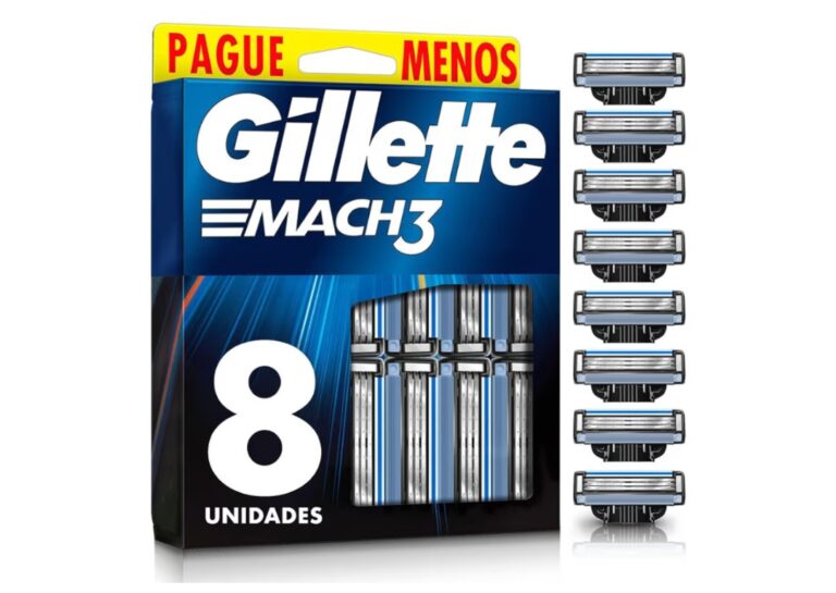 Gillette Mach3 – Carga para Aparelho de Barbear, Leve 8 Pague 6