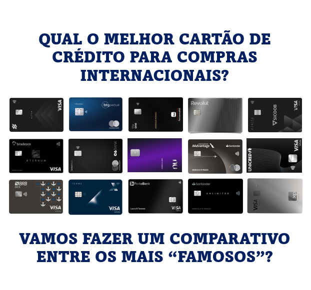 Qual o melhor cartão de crédito para compras internacionais?