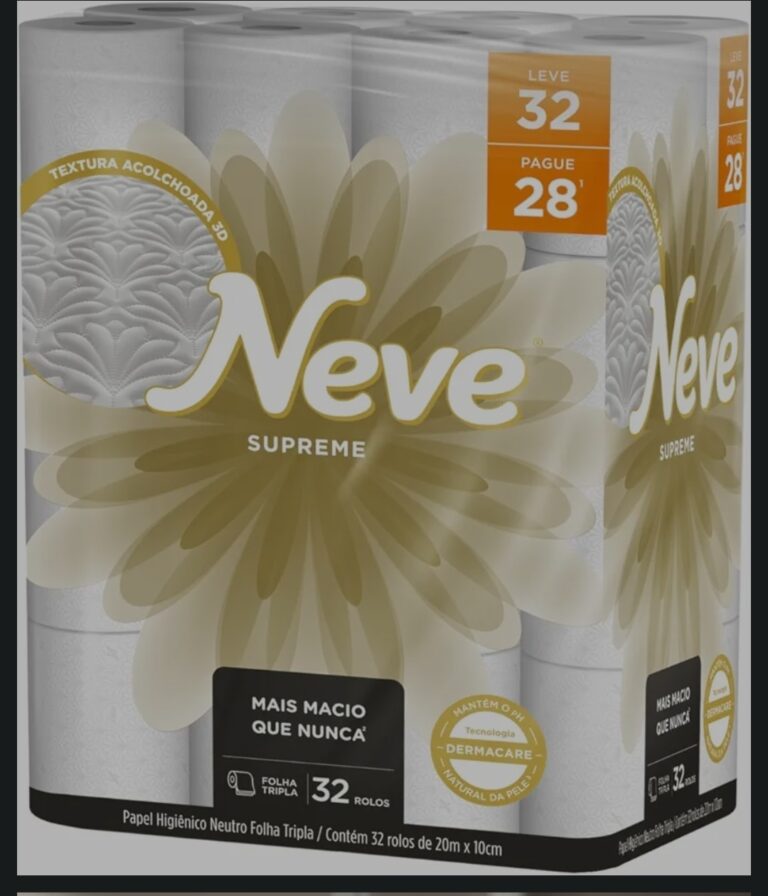 Neve Papel Higiênico Supreme Folha Tripla, 20m, Leve 32 Pague 28 Rolos