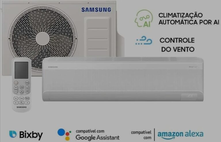 Samsung Ar-condicionado Split Inverter WindFree AI 18.000 BTUs Frio AR60F18D1AWNAZ Branco